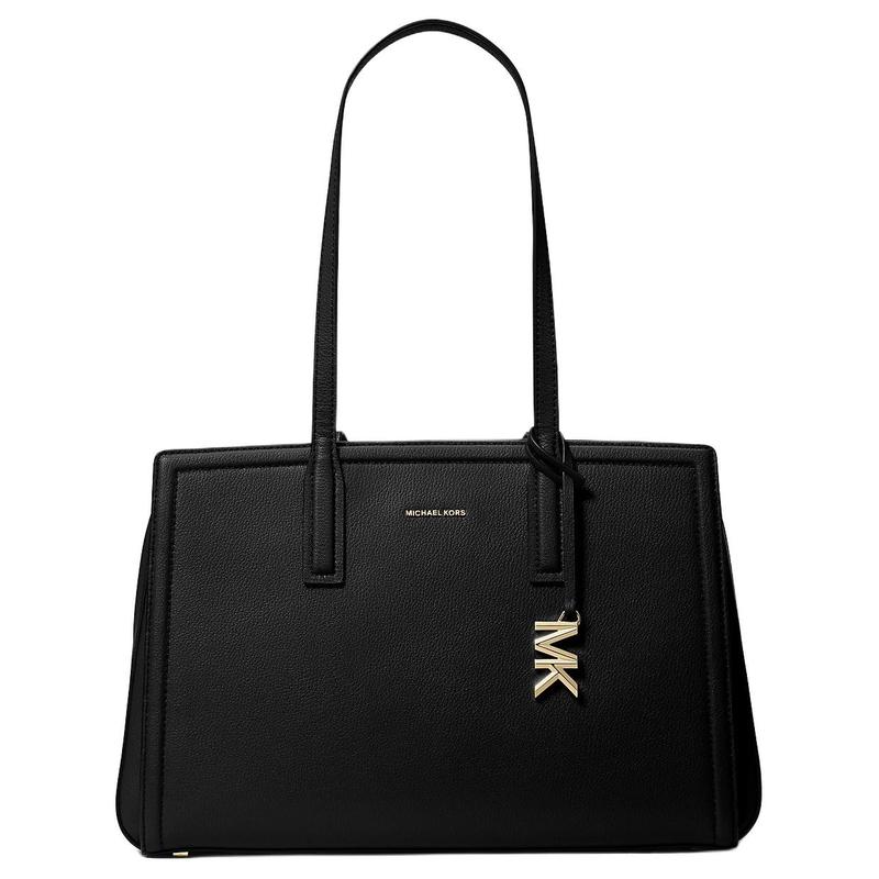 MICHAEL KORS Brand logo snap closure Leather Tote bag Shopping bag Shoulder bag Medium Women's Black