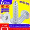 304 Stainless Steel Large Flat Head Plum Slot Self-Tapping Screw M2/M3/M4/M5