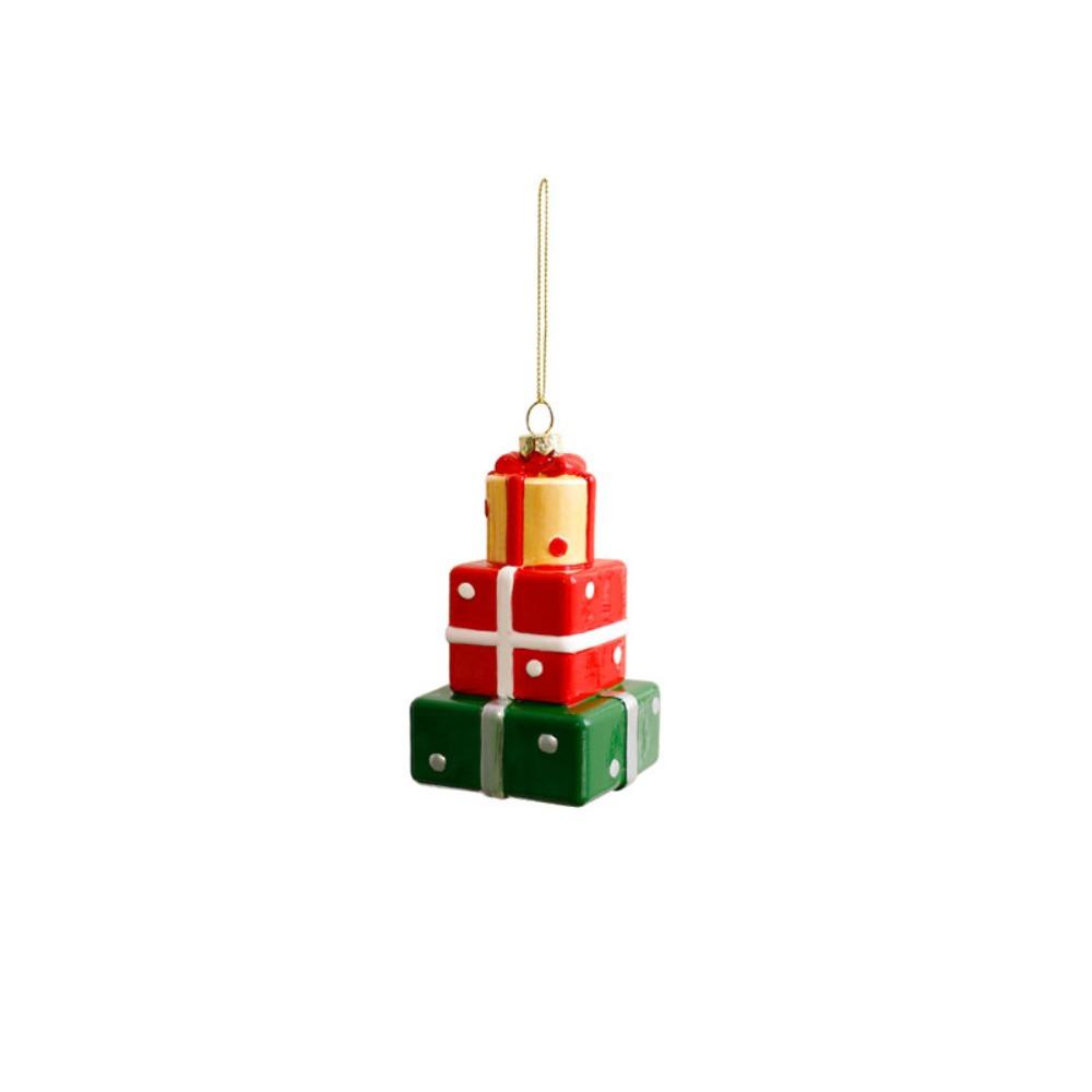 Colorful ChristmasTtree Hanging Ornaments 3D Christmas Scene Layout Supplies Door