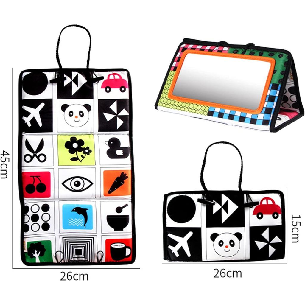 Baby Mirror Toy, Baby Toy From 3 Months, Baby Book, Toddler Education and Cognitive Toy, Educational Toy for Newborns Toddlers