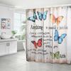 Синяя бабочка Сельский стиль Водонепроницаемая шторка для душа Подходит для шторки для душа для девочек