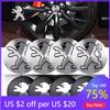 2026 Hot Car Sticker Car Styling 4pc 56mm Wheel Center Hub Cap Sticker Auto Decoration Decals For Peugeot 206 207 208 306 307 30