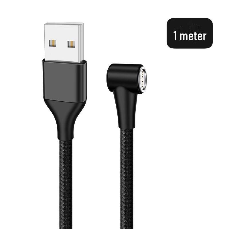 Магнитный кабель для передачи данных 3A Elbow: Быстрая зарядка и передача данных от одного до трех током 5 А для устройств Android и Type-C.