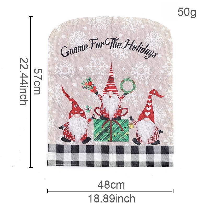 Рождественские чехлы на стулья - Мультяшный принт 'Лес Снежинок', Европейский стиль, Декор на Рождество для обеденного стола, Аксессуары для стульев