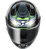 OGK KABUTO ZESTAL Motorcycle 2130226 F-17 Helmet, Black/Green, Medium,