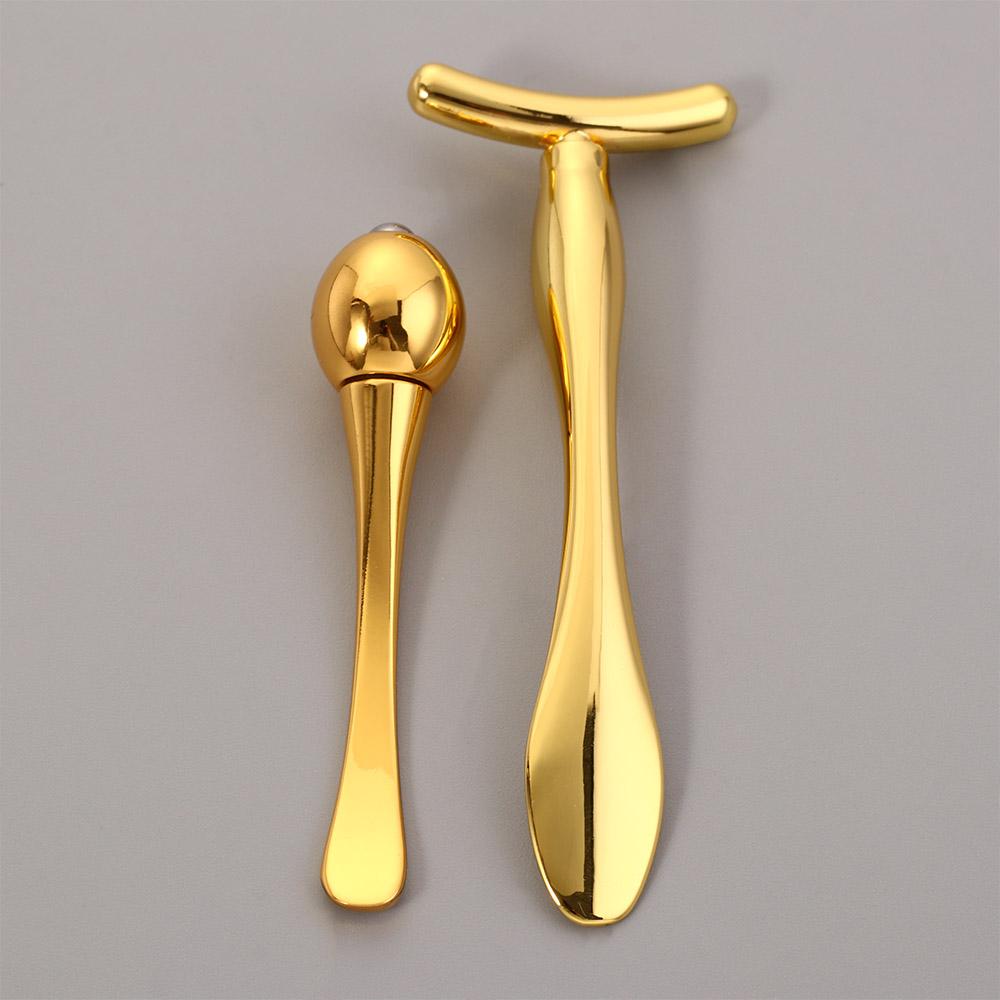 T-shape Facials Massage Stick Eye Cream Spoon Face Lifting Eye Massage Roller Face Cream Applicator