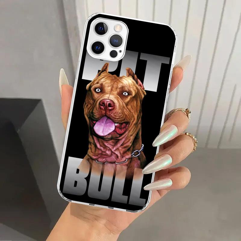 Pit Bull Pet Dog Pitbull Phone Case for Iphone 17 Air 16 15 Plus 14 13 Mini 12 11 Pro Max 16E 7 8 SE 2020 Soft Funda Print Shell