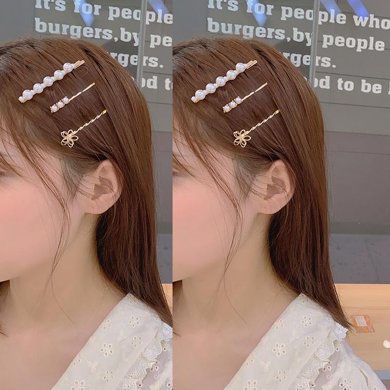 3/4/5 Pcs Hair Clips Big Pearl Hairpins Barrette Clips Hairgrip Girl