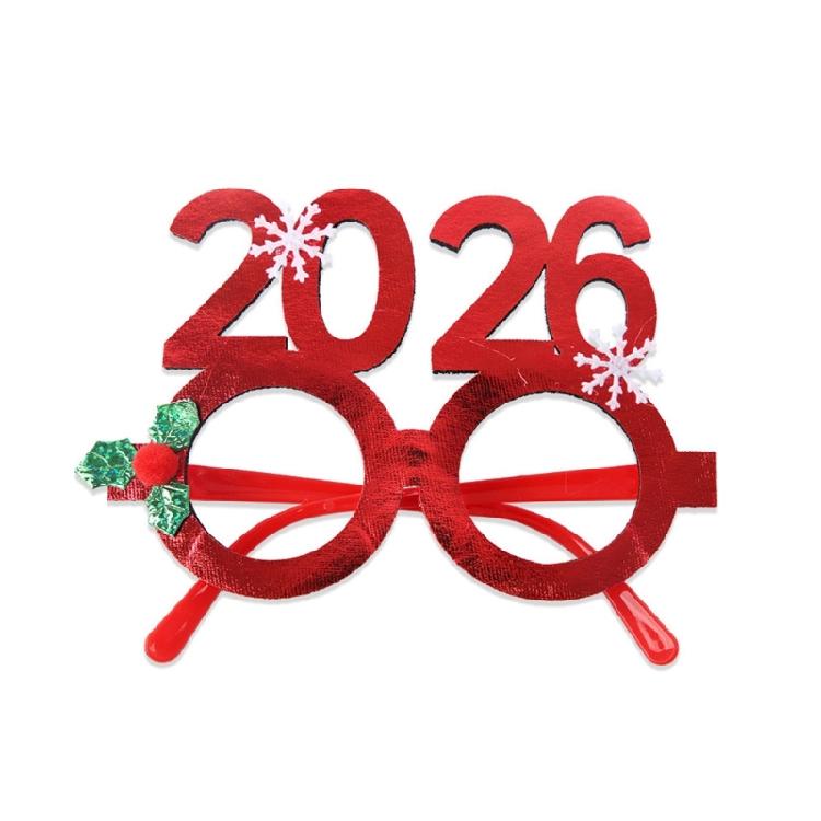 Рождественские Очки 2026 для Ролевых Игр Взрослые Дети Удобные Войлок Пластиковая Рама Дизайн Костюмные Очки
