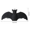 Halloween Decorative Pumpkin Lamp With Woven Bat Figurine Party Home Tabletop Display