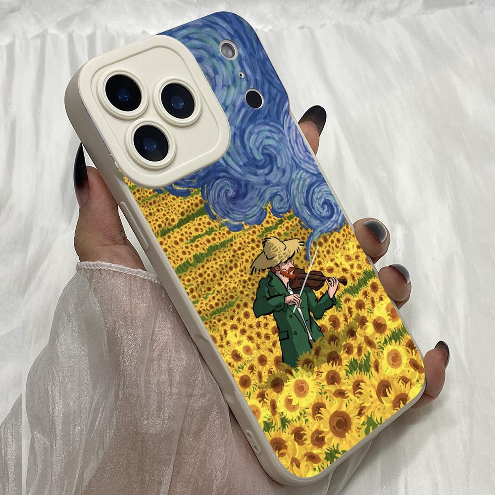 M533 Van Gogh Eyes A7E Design art Angel Eyes Soft Phone Cases for iPhone Samsung Galaxy Xiaomi Rdemi Huawei Honor Infinix Realme OPPO All Model Case
