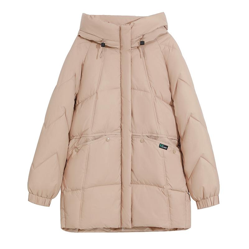 Autumn and winter new medium and long women's cotton-padded clothes, student cotton-padded jackets, loose bread clothes