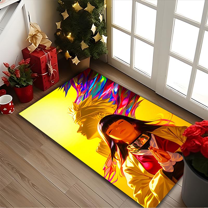 [1pc naruto Office Chair Carpet] Digital Printed Area Rug for Home & Game Room Use, Soft Indoor Sofa Chair Mat