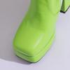 Women's High-heeled Boots Autumn and Winter New Candy-colored Thick-heeled Large-size Medium Boots