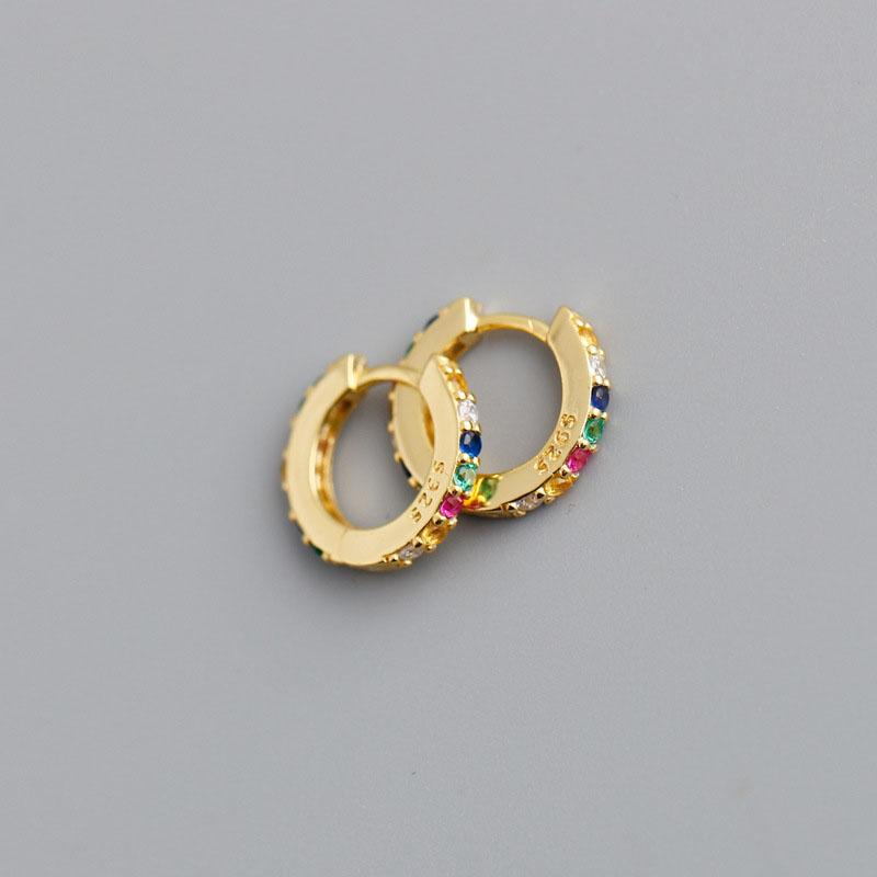 Серьги-кольца из цветного циркония для мужчин, женщин, детей, простые модные серьги