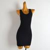 & Fall New Arrival Solid Color and V-neck Sleeveless Knitting Vest Dress Women's Clothing Silm Slim Looking Mid Length Long Length Bodycon Dress
