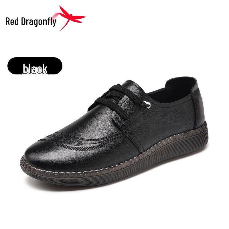 Женские осенние лоферы Red Dragonfly из коровьей кожи – Мягкие, легкие, удобные кожаные туфли для повседневной носки