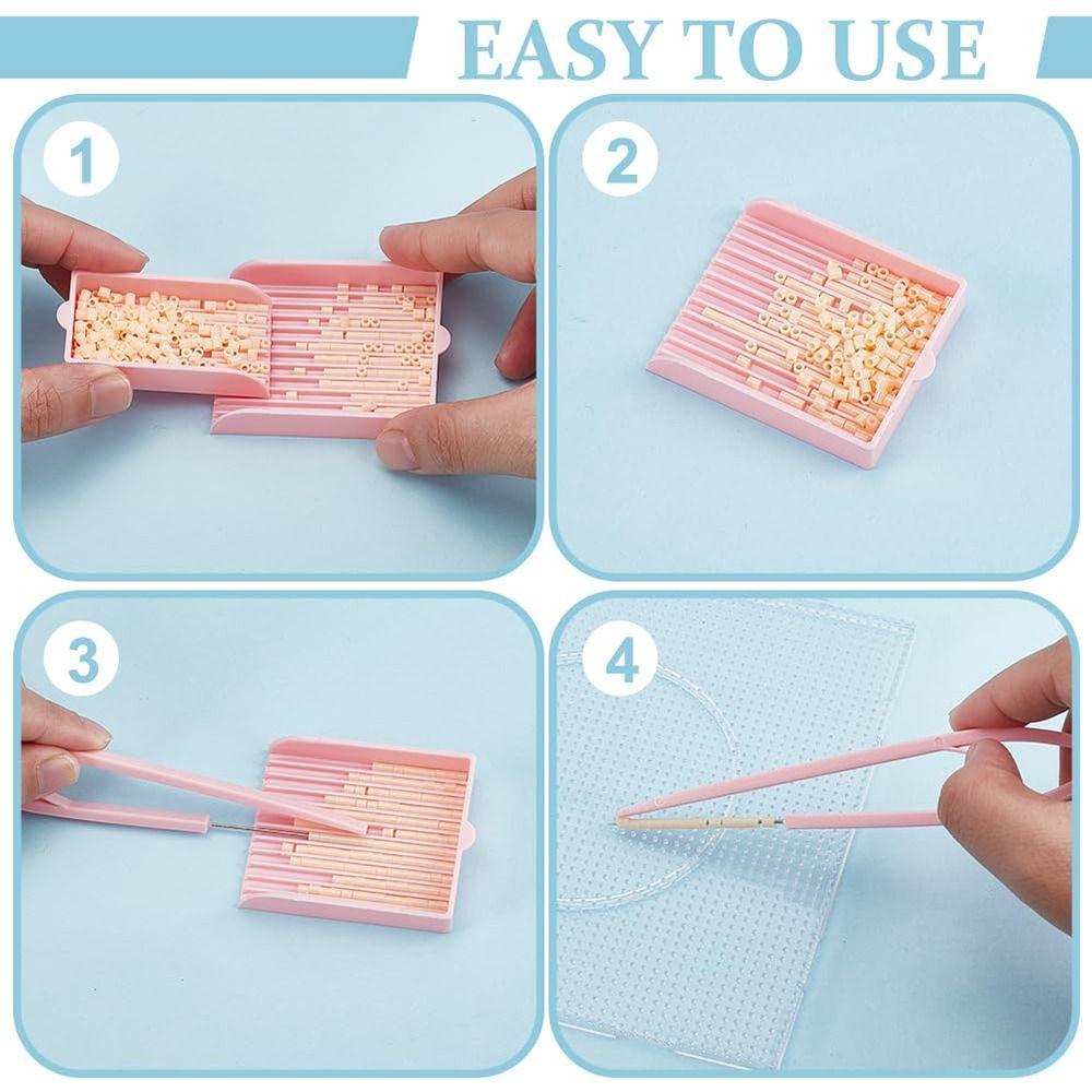 3/4/5 шт./набор Пластиковые бусины Термомозаика Игла Пинцет Инструменты для бисероплетения Набор для изготовления бобов