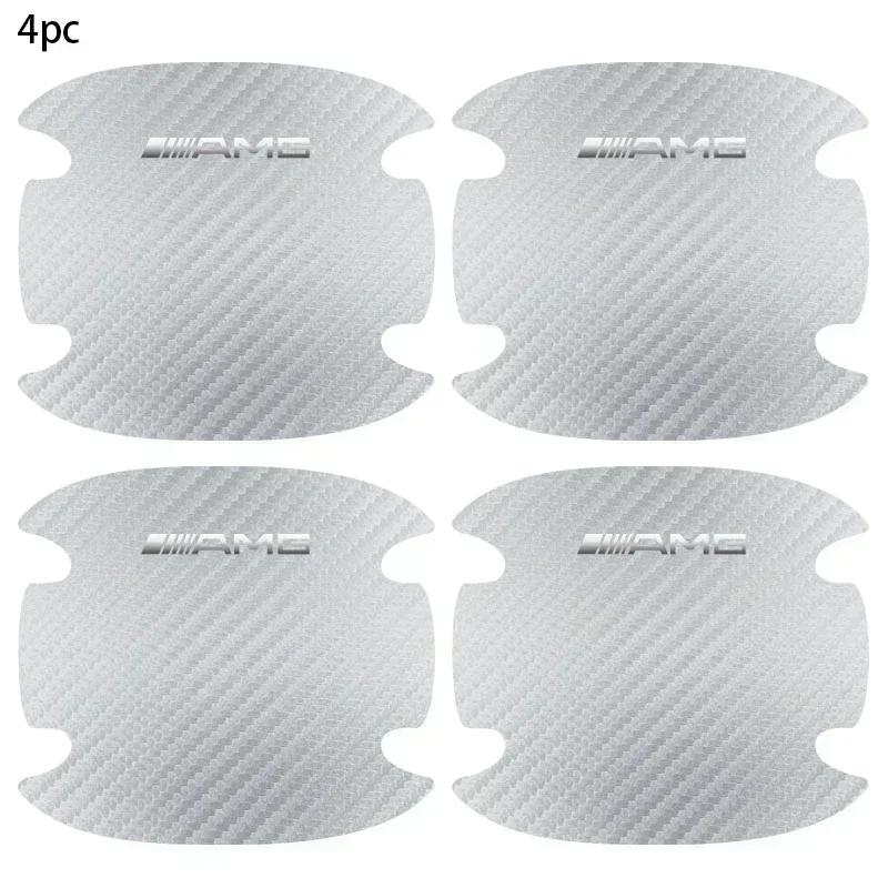 DAR4 4pcs/set Carbon Fiber Car Door Bowl Handle Anti-Scratches Sticker For Mercedes Benz B/C/E/S Class A Class C200L GLC GLE CLA
