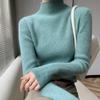 YYFS Women's Fashion Casual Solid Color Print Autumn Winter Long Sleeve Half Turtleneck Pullovers & Long Sleeves