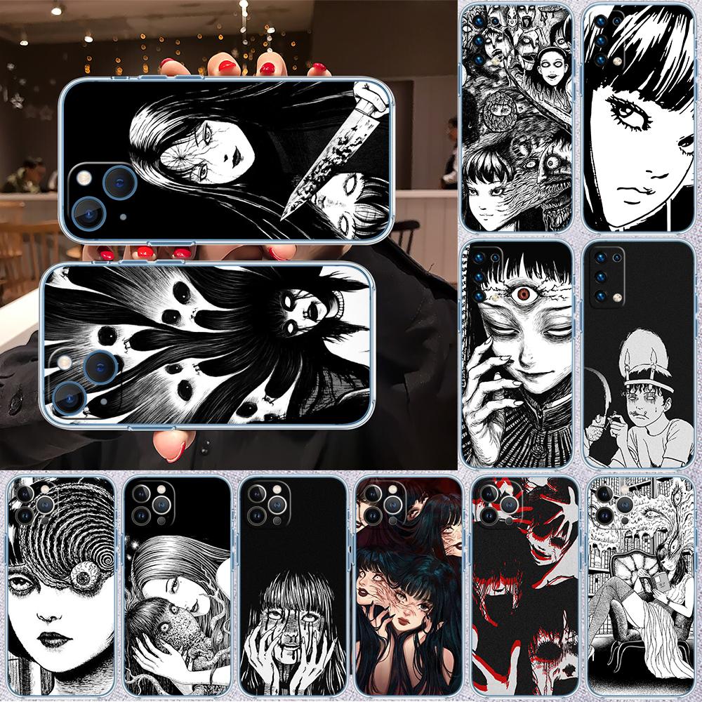 Junji Ito Tomie Transparent Phone Case for Motorola Moto G7 G8 G9 G84 G85 G73 G24 G15 Z2 Play Power Plus