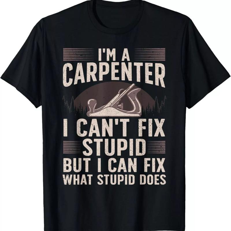 Conception de menuiserie dr?le pour t-shirt de menuiserie de charpentier