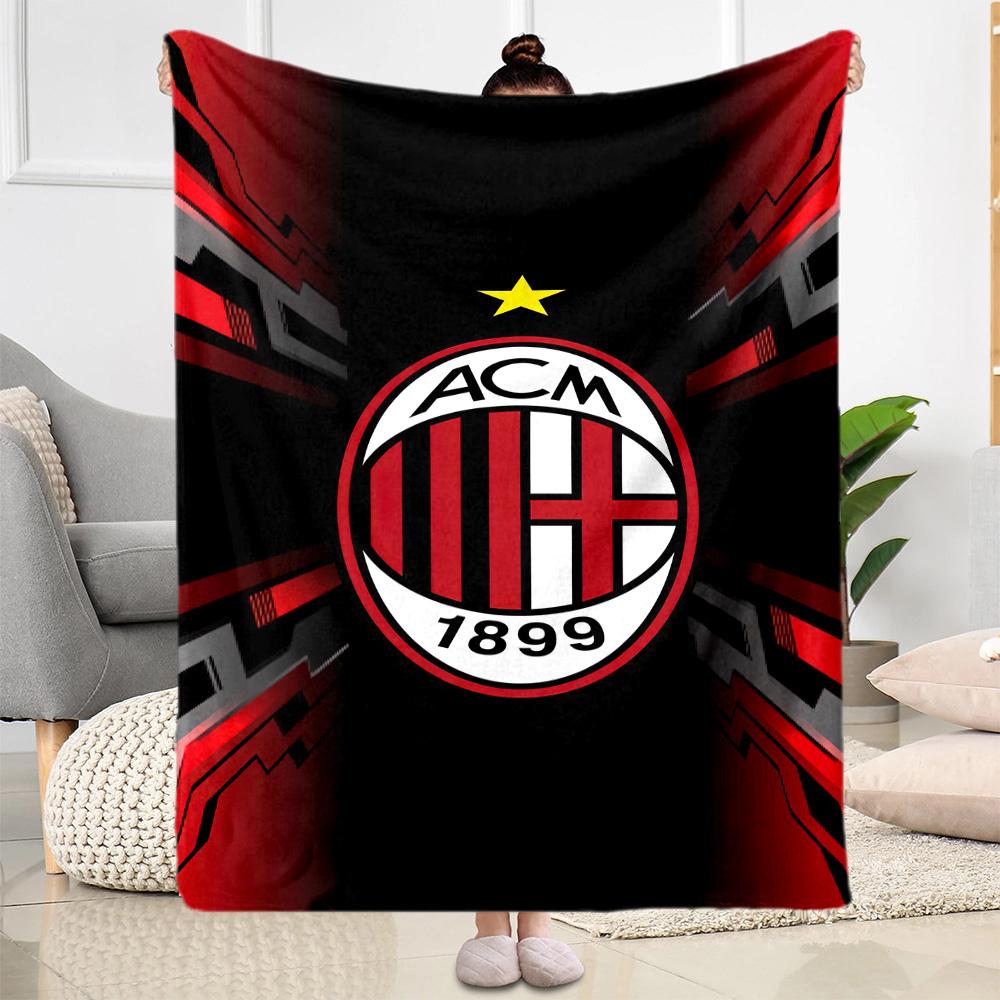 Плед AC Milan Ультрамягкий Идеально для Офисного Кресла Постельное Белье Морской Стиль Для Всех Случаев Игривый Дизайн Подарок для Путешествий Дома Дней Рождения