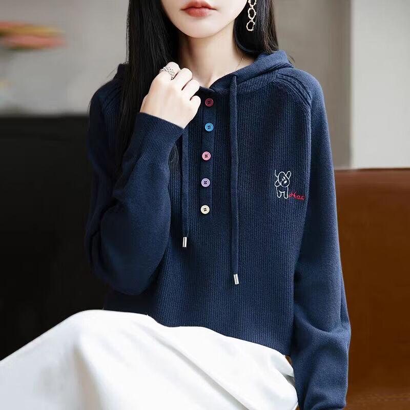 ZOSOUL Comfortable Hooded Knit Pullover