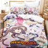 Каваий комплект постельного белья Nekopara Односпальный Полуторный Двуспальный Кинг-сайз Комплект для кровати Взрослый Детский Спальня Комплекты пододеяльников Аниме Parure De Lit Bed