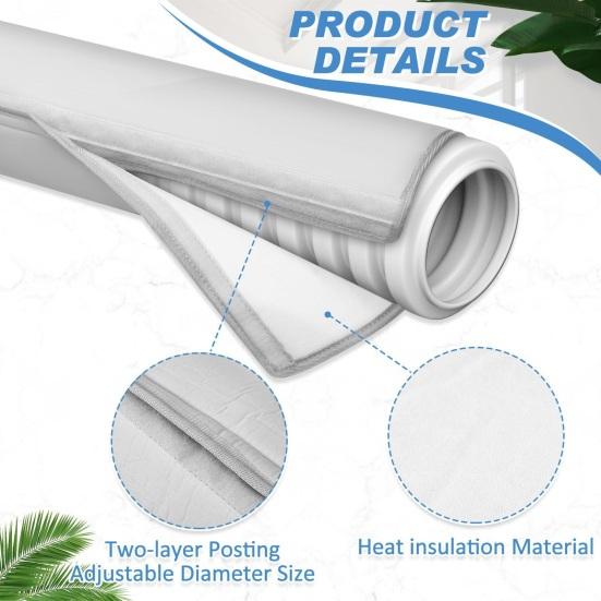 Комплект изоляционных чехлов для кондиционера Универсальный Легко устанавливаемый Изоляционная муфта для шланга портативного кондиционера Чехол-обертка для шланга кондиционера