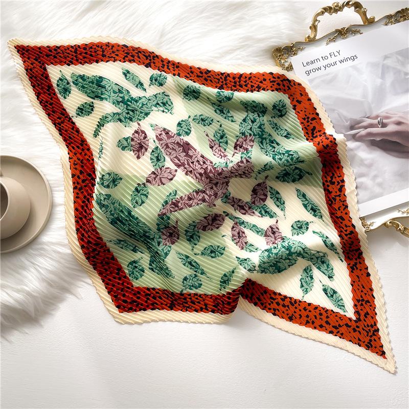 Four Seasons Available 70CM New Professional Scarf Decorative Scarf Diamond Fold Versatile Small Square Scarf