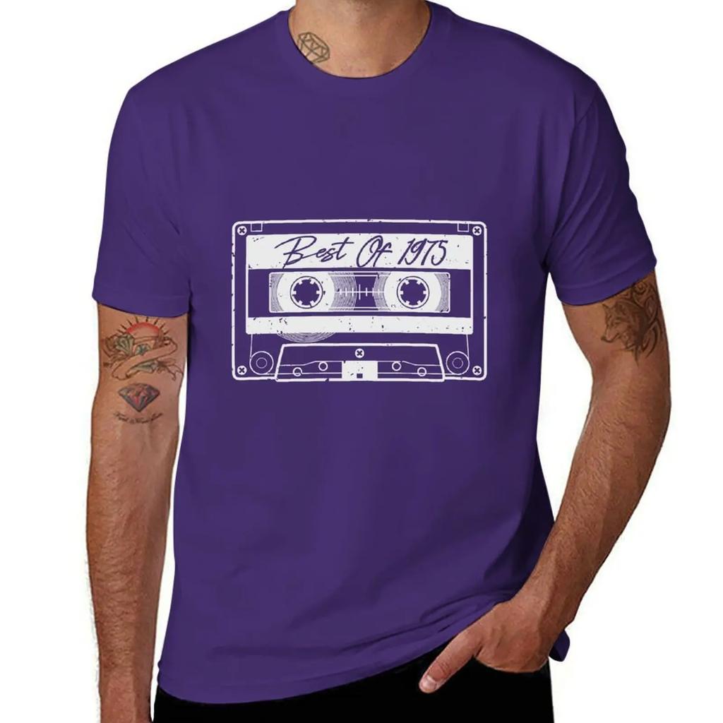 Cassette Tape Best Of 1975 TShirt vintage anime shirt tops vintage cotton graphic tees men clothing