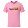 Футболка мужская с принтом Gym Hub, оверсайз, смешные графические футболки для мужчин, летние топы, футболка для мужчин, одежда, модная футболка, повседневная футболка