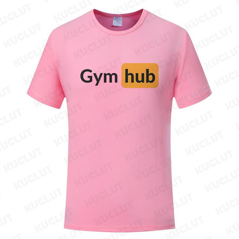 Футболка мужская с принтом Gym Hub, оверсайз, смешные графические футболки для мужчин, летние топы, футболка для мужчин, одежда, модная футболка, повседневная футболка