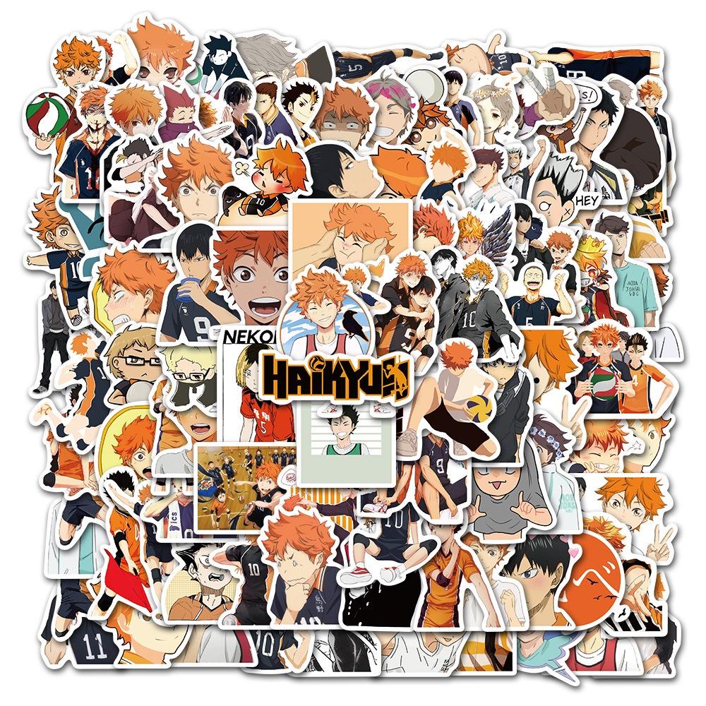 100 штук японских аниме-стикеров с граффити Hunter X Hunter Haikyuu Demon Slayer И многое другое!