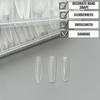 240 Pcs Clear False Nail Tips Full Cover Stick on Nail Press On Nail Artificial Nail Extras Long Nail Tips