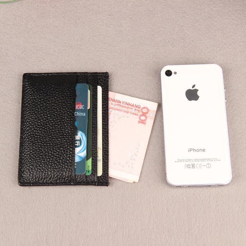 Кошелек из натуральной кожи для водительских прав и кредитных карт – ультратонкий кошелек из коровьей кожи для монет и кредитных карт