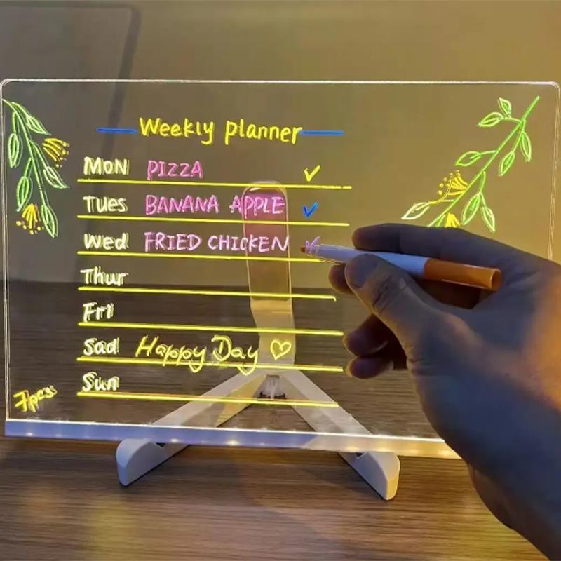 Волшебная светящаяся детская доска для рисования: Многоразовый ЖК-планшет Стираемый Светящийся Планшет для Рисования для Возраста 3-6+ Веселая Обучающая Игрушка Доска Меню