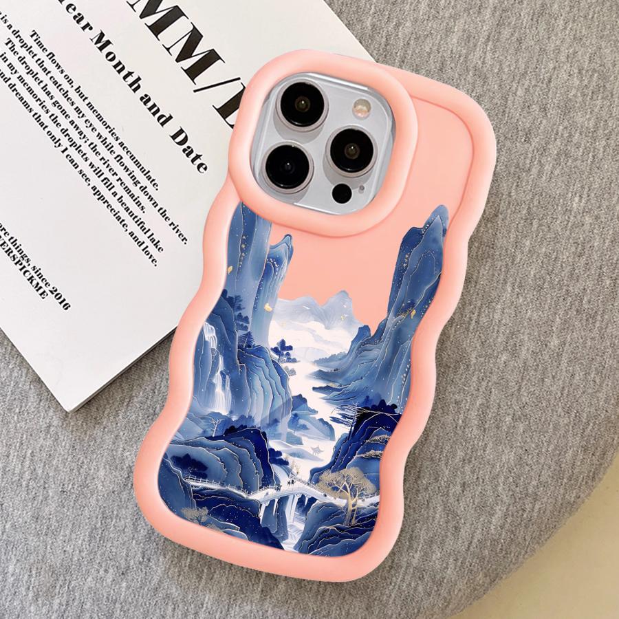 Горы Вода Искусство Мягкий Чехол для Телефона для iPhone 17 Air 16 Pro Max 13 12 8 15 Plus 11 XR 14