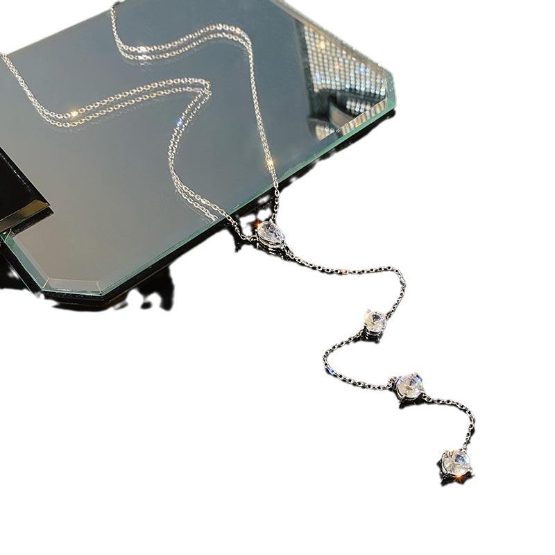 Элегантное циркониевое колье-капля - Роскошное украшение на ключицу для женщин