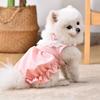 Thin Cat Lace Skirt Breathable Cat Dog Costume Summer Cat Princess Dress