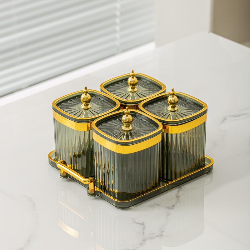 Элегантный набор для хранения приправ: Солонка и баночки для специй