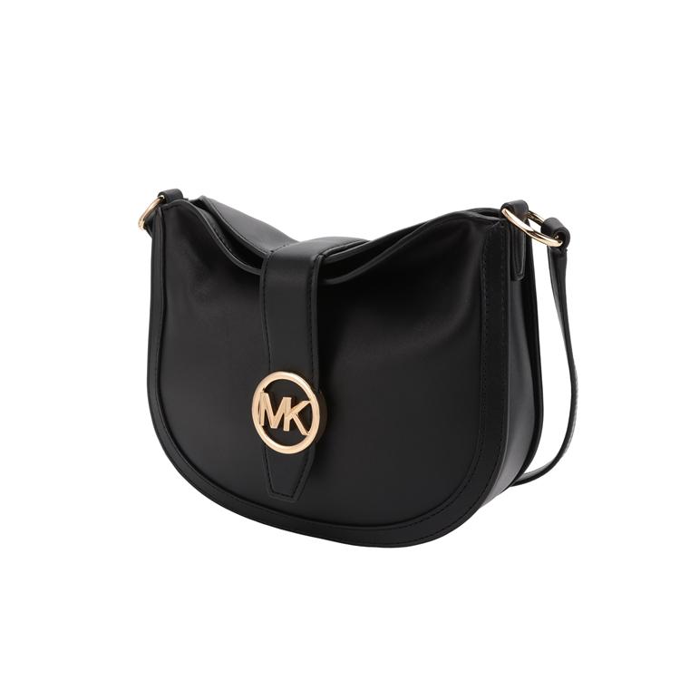 Michael Kors Mk Gabby Solid Color Casual Commuter Spring 2023 New Style Synthetic Leather Shoulder Crossbody Bag Small Women bags Black 35S3G5GC1O-001