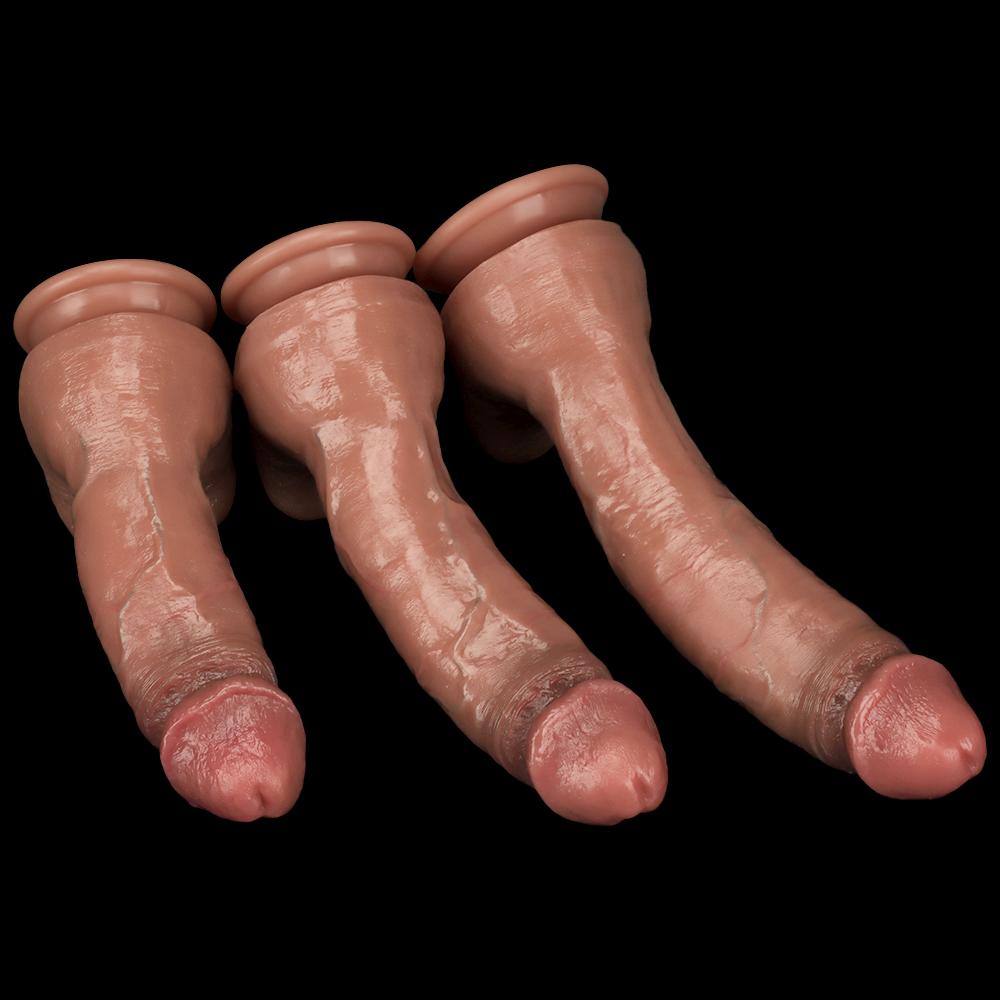 Liquid Silicone Simulation Dildo Sex Toy Women's Masturbator Strap On Cock Fisting Realistic Penis Big Dick