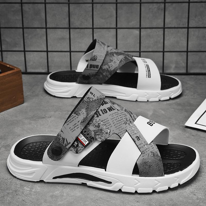 Fashion Slippers For Home Man Indoor Outdoor Driving Mans Casual Sandal Beach Wear-resistant Trendy All-match Men's Shoes Popular Model