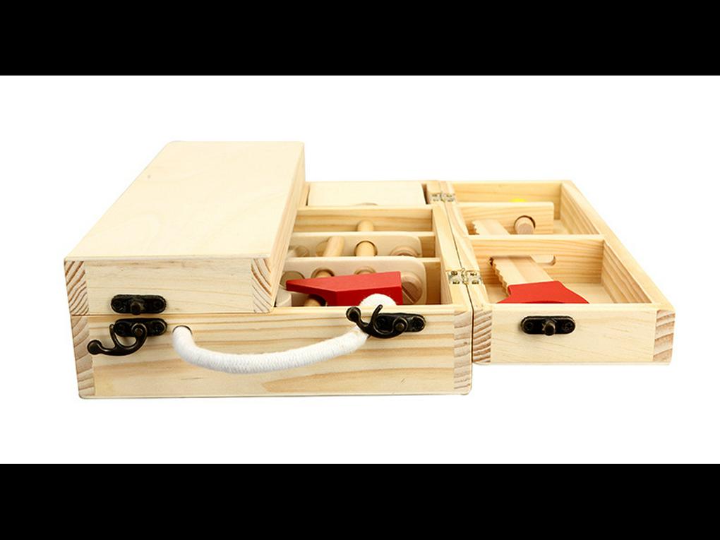 DIY Портативный Деревянный Ящик Для Инструментов Образовательный Игровой Набор Для Детей - Игрушка Для Ролевого Ремонта