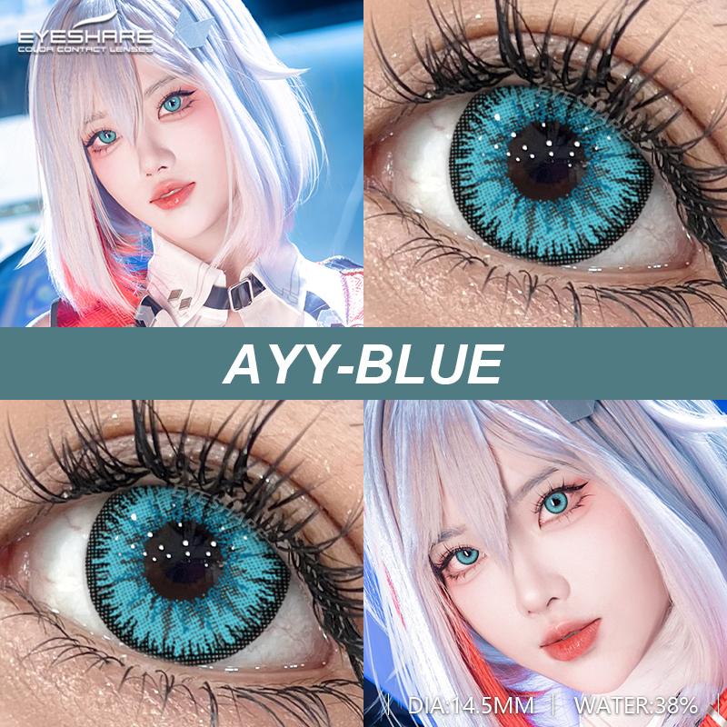 Eyeshare НОВЫЕ цветные контактные линзы для косплея для глаз, синие линзы для глаз аниме, цветные линзы на Хэллоуин, красные контактные линзы, косметический макияж