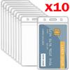 5/10Pcs Waterproof Transparent Card Holder Plastic Protector Case Business Bus Bank Credit Card Protector ID Card Badge Holders