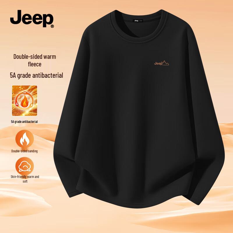 Jeep Мужская термофутболка с длинным рукавом и флисовой подкладкой
