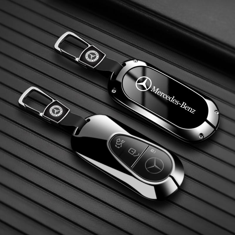 TVE4 Car Key Case Cover Holder Shell Bag For Mercedes Benz C E S Class GLC W206 W223 W214 E300 C260 C300 S450 S500 S400 Accessories